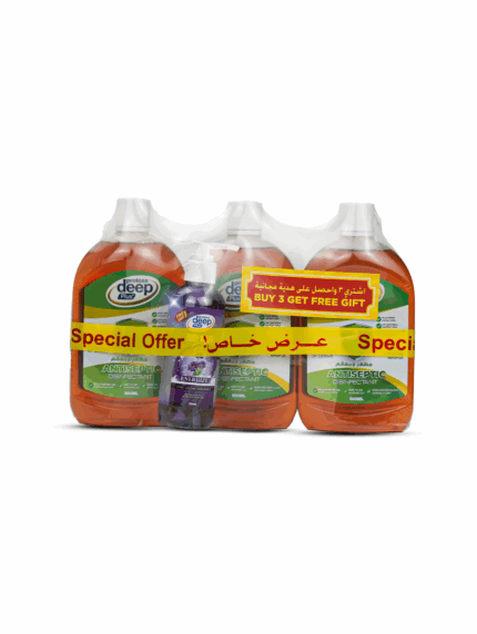 3 x Safe Cure Antiseptic Germ Killer 500ML + 1 x Body Wash Free Sample