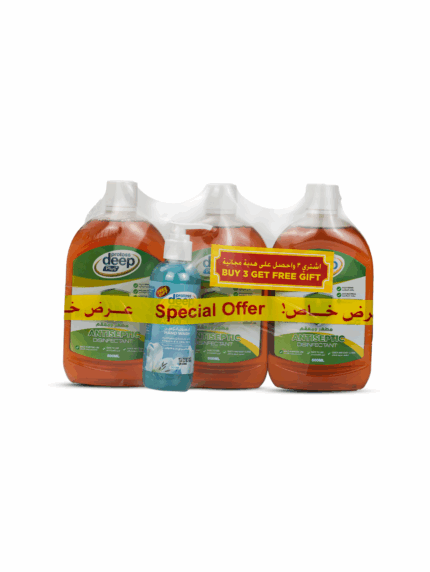 3 x Safe Cure Antiseptic Germ Killer 500ML + 1 x Hand Wash Free Sample